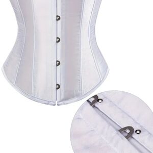 White Corset Top with Hook Closure
